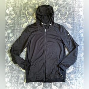 Under Armour Black Cold Gear Reactor Fitted Zip Up Hoodie